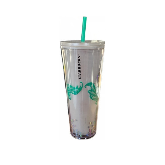 Starbucks 2022 Holiday Mermaid Iridescent Siren Cold Cup 24 oz Cold Tumbler - Picture 2 of 7